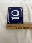 Vintage Style Blue Enamel Porcelain French House Number Door Steel Metal Sign 10
