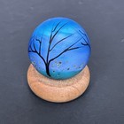 Contemporary Handmade Art Glass Marble 1 28  Dead Trees   Pretty Sky Matte Mib