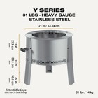 Breeo Y Series Portable Smokeless Fire Pit Stainless Steel