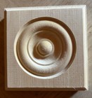 4 Ornamental Moulding Bullseye 4 5    Square  Hardwood Rosette  Can Paint Or Stain