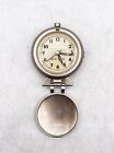 Vintage Rare Big Ben Compact Pocket Travel Alarm Clock W Front   Back Covers