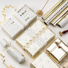 Wrapping Paper Sheet - 12 Sheets Metallic Gold Design Folded Flat For Wedding  B