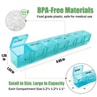 2 Pack Weekly Pill Organizer  Large 7 Day 2 Count  pack Of 1   Blue   Green
