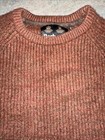 Barbour Ribbed Wool Sweater Women   s Sz L Rust Fall Color Winter Warm