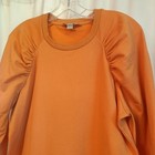 Michael Kors Women s Size M Nectarine Orange Ruffle Shoulder Long Sleeve Top