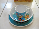 Vintage Disney The Little Mermaid 3pc Melamine Dish Set Zak Designs Ariel   New 