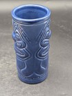 Vintage 2001 Accoutrements Blue Ceramic Tiki Mug 8oz Hawaiian Barware Tumbler