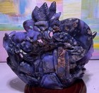 Blue Carved Fantasy Dragon Statue Figurine Uv Activated Change Colors 