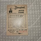 Vintage Disneyland Parking Ticket Pass 1955-1970s Disney Collectible R