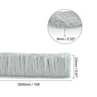 Weather Stripping Brush 10ft X 0 35  X 0 9  Self-adhesive Sweep Brush Gray
