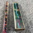 Vintage Kaleidoscope  Stained Glass Prism   Pink Oil Wand Color Tube