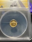 1853   Gold Dollar Anacs Au-50  Good Color   Strike  No Serious Marks  Appealing