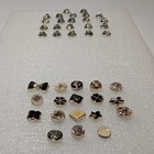 Lot Of 18 Vintage Tie Tack Tie Pins Enamel Mini Lapel Metal Seasonal Art Designs