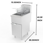 Heavy Duty 120k Btu Commercial Gas Fryer Stainless Steel 50lb Capacity W basket