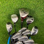 Left Handed Wilson Deep Red Fat Shaft Complete Golf Club Set        15 Piece Set