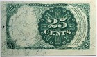 Fractional Currency Note 25 Cents 5th Issue Allison Spinner Short Key Fr1309 Unc