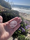 Clear Quartz Palm Stone Gift Set W  Selenite   Chakra Keychain- Self Care