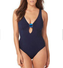 Amoressa Navy Crete Electra Plunge One Piece Shaping Swimsuit 6  166