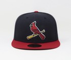 New Era 59fifty Men Women Cap St Louis Cardinals  bird  Navy Blue Red Fitted Hat