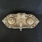 Ornate Victorian Style Brass Double Inkwell