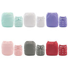 Baby 6 Pack Cloth Diaper With 12 Inserts One Size Adjustable Washable Reusable D