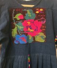 Vtg 70s Handwoven Guatemalan Huipil Maxi  Dress Embroidered Folk Textile Sz S