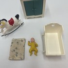 Vintage Fisher Price Dollhouse Furniture Baby Room Nursery Set  257 W  Baby