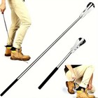New Extra Long Handle Shoe Horn Stainless Steel Handled Metal Shoehorn Horns