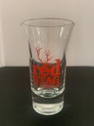 Set Of 2  Jim Beam Red Stag Whiskey Shooter Shot Glass Brand New Tall Glass