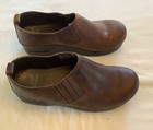 Dansko Professional Brown Leather Slip On Clogs Womens Size 38 Us Size 7