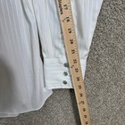 Wrangler Western Shirts Mens Large White Striped Pearl Snap Long Sleeve