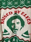 Elf Movie Ugly Christmas Sweater Raised By Elves Buddy Knit Pullover Xl