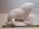 Cottagecore Vintage Retro White Harp Seal Plush Stuffed Animal Toy