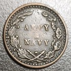 1863 Us Civil War Token United We Stand Divided We Fall Patriotic Army Navy Cwt