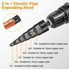 6-in-1 1 4  To 7 8  Sizes Hvac Swage Repairing Tool With 1 4  Hex Bit Holder
