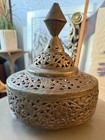 Vintage Moroccan Moorish Brass Table Lamp 13    Tall