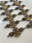 Set Of 12 Antique Vintage Metal Drawer Pulls Brass Tone Hardware