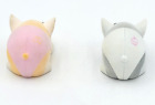 Zhu Zhu Pets Roller Baby Hamsters Flocked Fuzzy Lot Of 2 Gray And Tan Loose