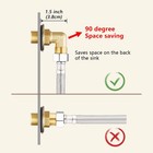 Wall Mount Commercial Faucet Installation Kit lead-free 90 Dergee Brass 