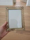      Vintage Hollywood Regency Gold Filigree Photo Frame Ornated 5x7 Mcm Decorativ
