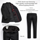 9 Piece Boys Formal Slim Fit Suit Set And Tuxedo Complete Kids Outfit