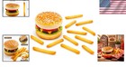 Fake Hamburger   Fries Display - Realistic Faux Food Props For Decoration