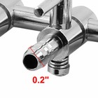 Aquarium Fish Tank 6-way Air Pump Control Valve Manifold Taps Silver Tone