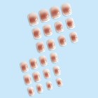 24pcs Nude Pink French Press-on Nails - Short Round Natural