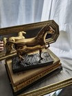 Jennings Brothers Vintage Brass Bronze Horse Statue Equestrian Decor Mcm Rare