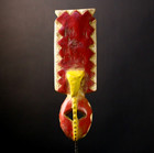 Vintage African Mask Hand Carved Wood Tribal Wall Hanging Art Home Decor -g3797