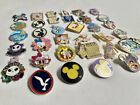 Disney Land Cast Lanyard Pins Lot Of 34 Hidden Mickey Mouse Wdw Trading Pins