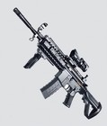Full Size M4s Electric Full Auto 7mm-8mm Gel Blaster With Mock Grenade Launcher