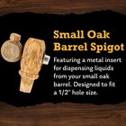 Wooden Oak Spigot And Bung Set  Small Oak Barrel Replacement Spigot    -inch     