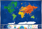 Deluxe Scratch Off Map Jumbo A1 Size Travel Poster Atlas Scraping World Map Gift